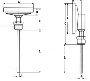 雙金屬溫度計軸向、徑向型